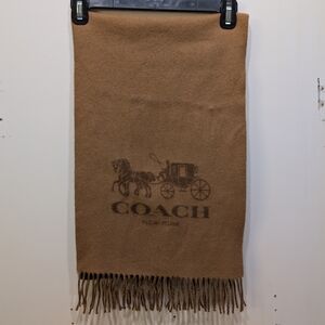 Coach Tan and Brown Scarf